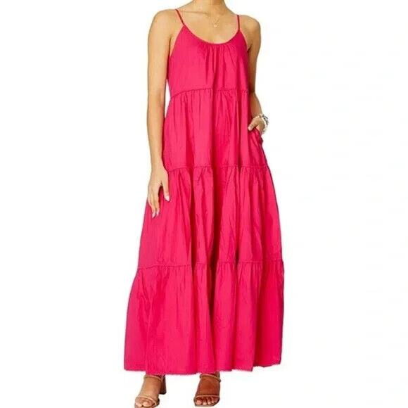 Roller Rabbit Dresses & Skirts - Roller Rabbit "Dakota" Dress Size Extra Small XS Women's Pink Maxi Tiered Boho